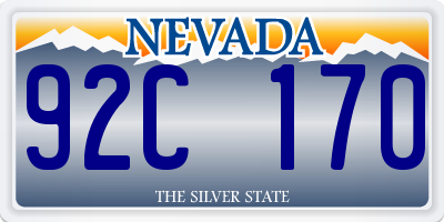 NV license plate 92C170