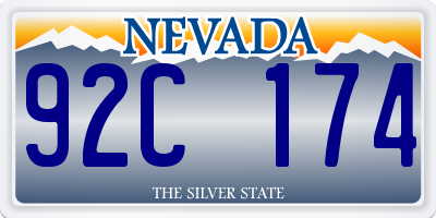 NV license plate 92C174