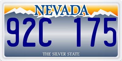 NV license plate 92C175