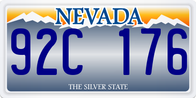 NV license plate 92C176