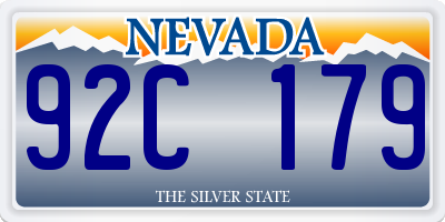 NV license plate 92C179