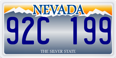 NV license plate 92C199