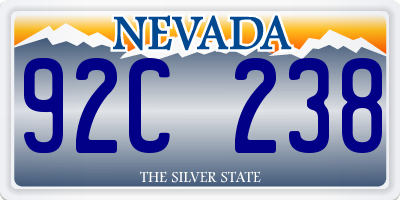 NV license plate 92C238