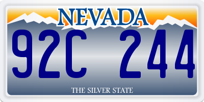 NV license plate 92C244