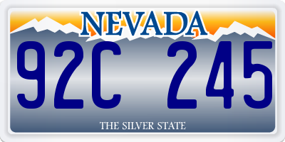 NV license plate 92C245