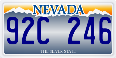 NV license plate 92C246