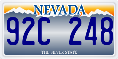 NV license plate 92C248