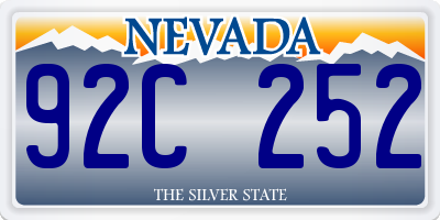 NV license plate 92C252