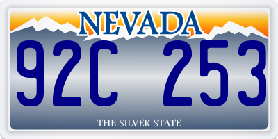 NV license plate 92C253