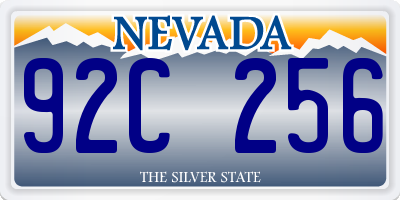 NV license plate 92C256