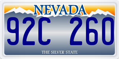 NV license plate 92C260