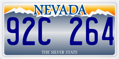 NV license plate 92C264