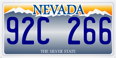 NV license plate 92C266