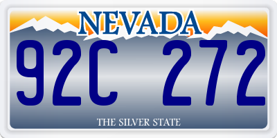 NV license plate 92C272