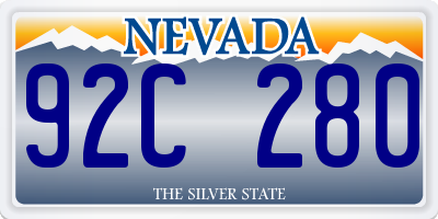 NV license plate 92C280