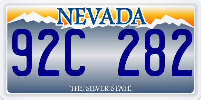 NV license plate 92C282