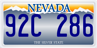 NV license plate 92C286