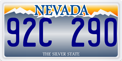 NV license plate 92C290