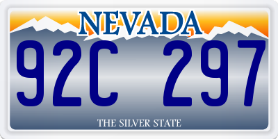 NV license plate 92C297