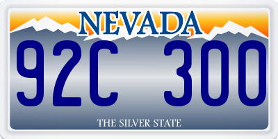 NV license plate 92C300