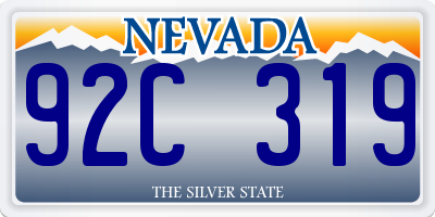 NV license plate 92C319