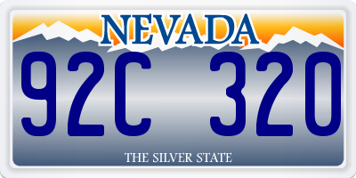 NV license plate 92C320