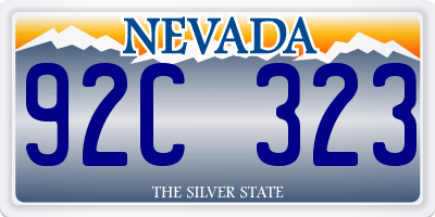 NV license plate 92C323