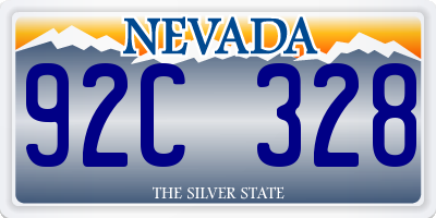 NV license plate 92C328