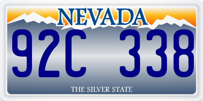 NV license plate 92C338