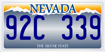 NV license plate 92C339