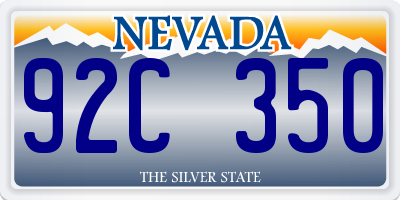 NV license plate 92C350