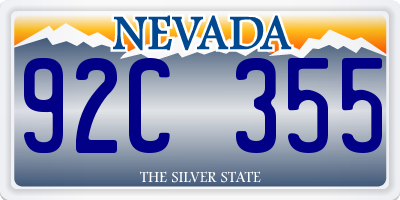 NV license plate 92C355