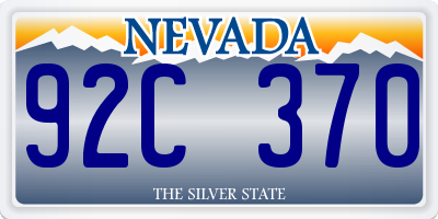 NV license plate 92C370