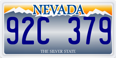 NV license plate 92C379