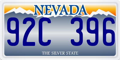 NV license plate 92C396