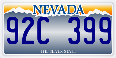 NV license plate 92C399