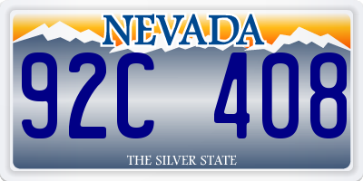 NV license plate 92C408