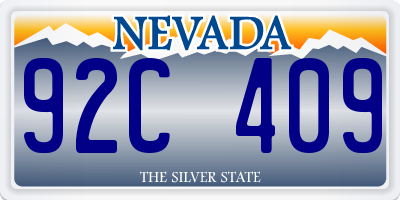 NV license plate 92C409