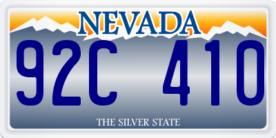 NV license plate 92C410