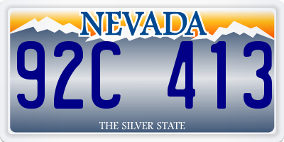 NV license plate 92C413