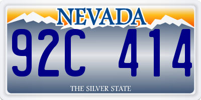 NV license plate 92C414