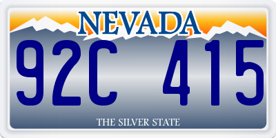 NV license plate 92C415