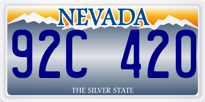 NV license plate 92C420