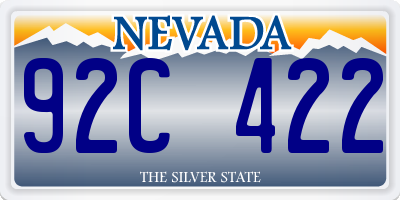 NV license plate 92C422