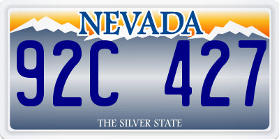 NV license plate 92C427