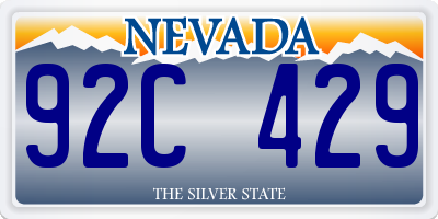 NV license plate 92C429