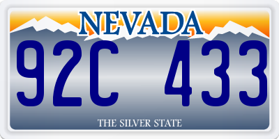 NV license plate 92C433