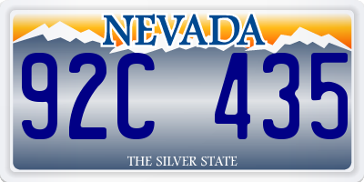 NV license plate 92C435