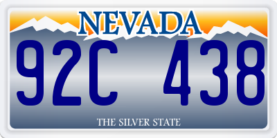 NV license plate 92C438