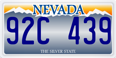 NV license plate 92C439